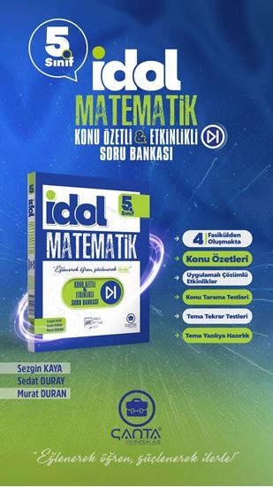 ÇANTA 5.SINIF İDOL MATEMATİK KONU ÖZETLİ SORU BANKASI