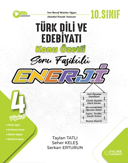 PALME 10.SINIF ENERJİ TÜRK DİLİ VE EDEBİYATI KONU ÖZETLİ SORU FASİKÜLLERİ