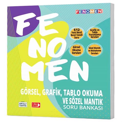 FENOMEN 8.SINIF GÖRSEL GRAFİK TABLO OKUMA VE SÖZEL MANTIK SORU BANKASI