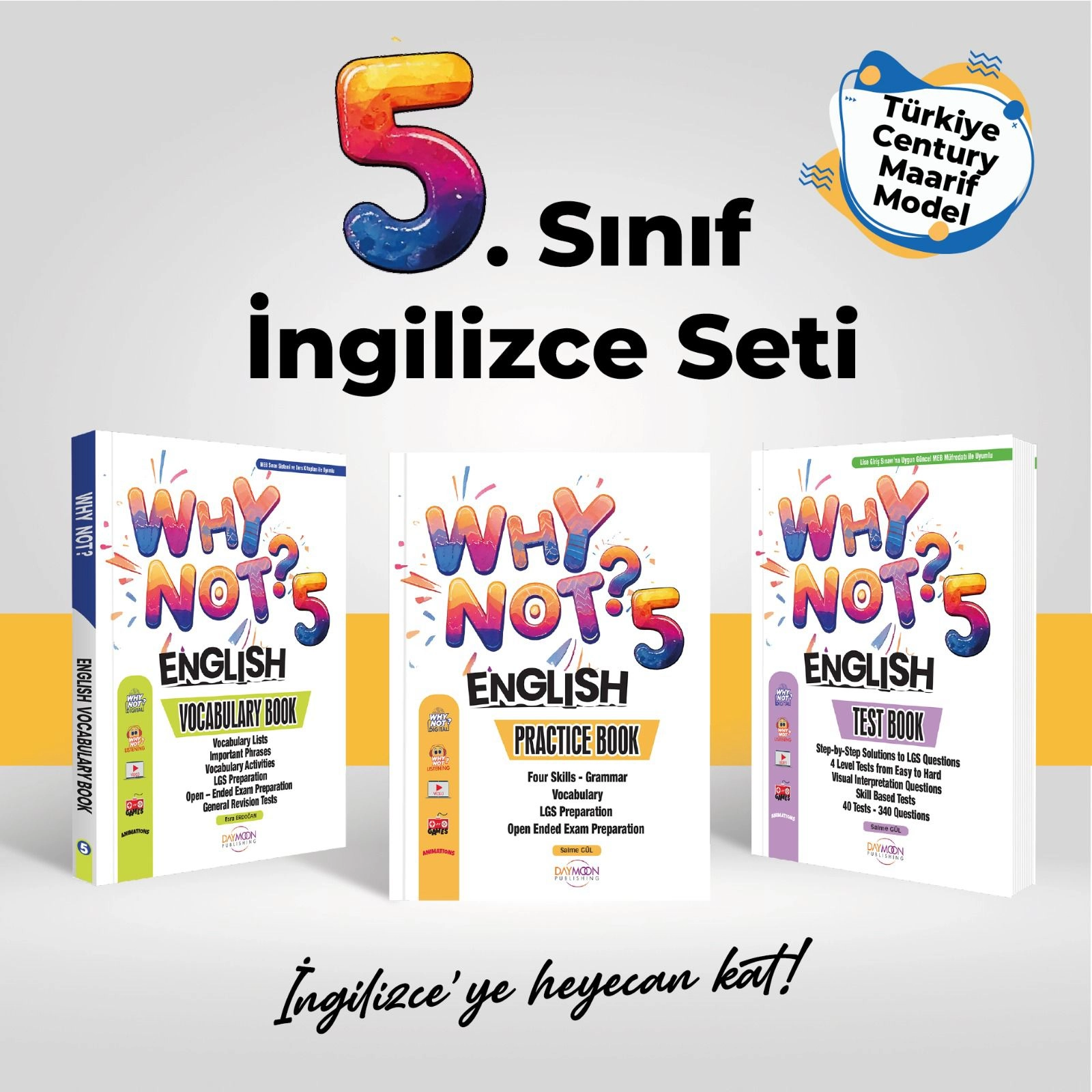WHY NOT 5.SINIF İNGİLİZCE SETİ (PRACTICE + TEST + VOCABULARY BOOK)