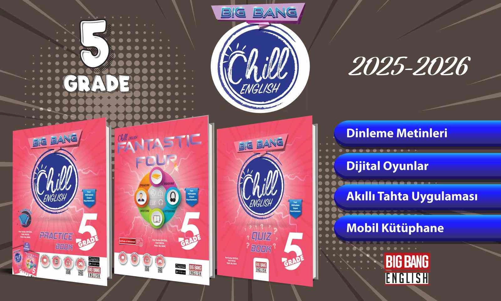 BIG BANG 5. SINIF CHILL ENGLISH PRACTICE BOOK (3’lü Set)