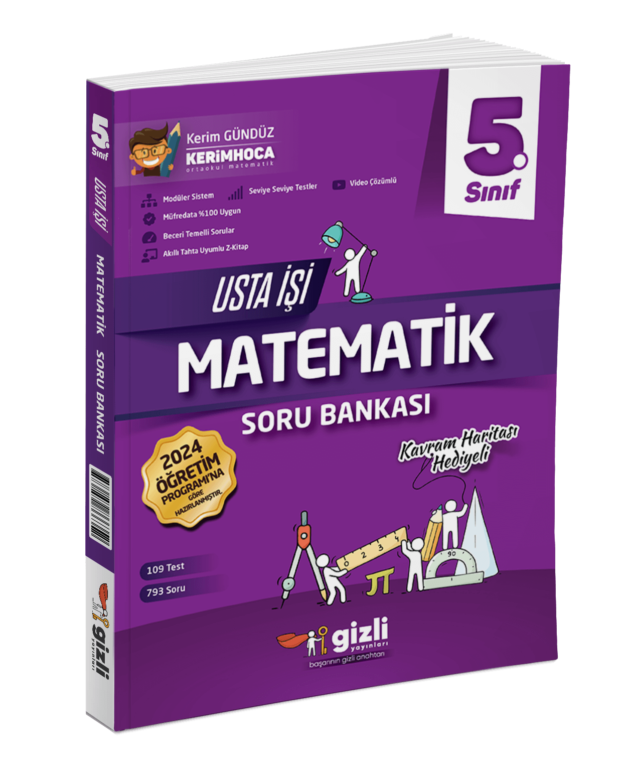 GİZLİ YAYINLARI 5.SINIF USTA İŞİ MATEMATİK SORU BANKASI
