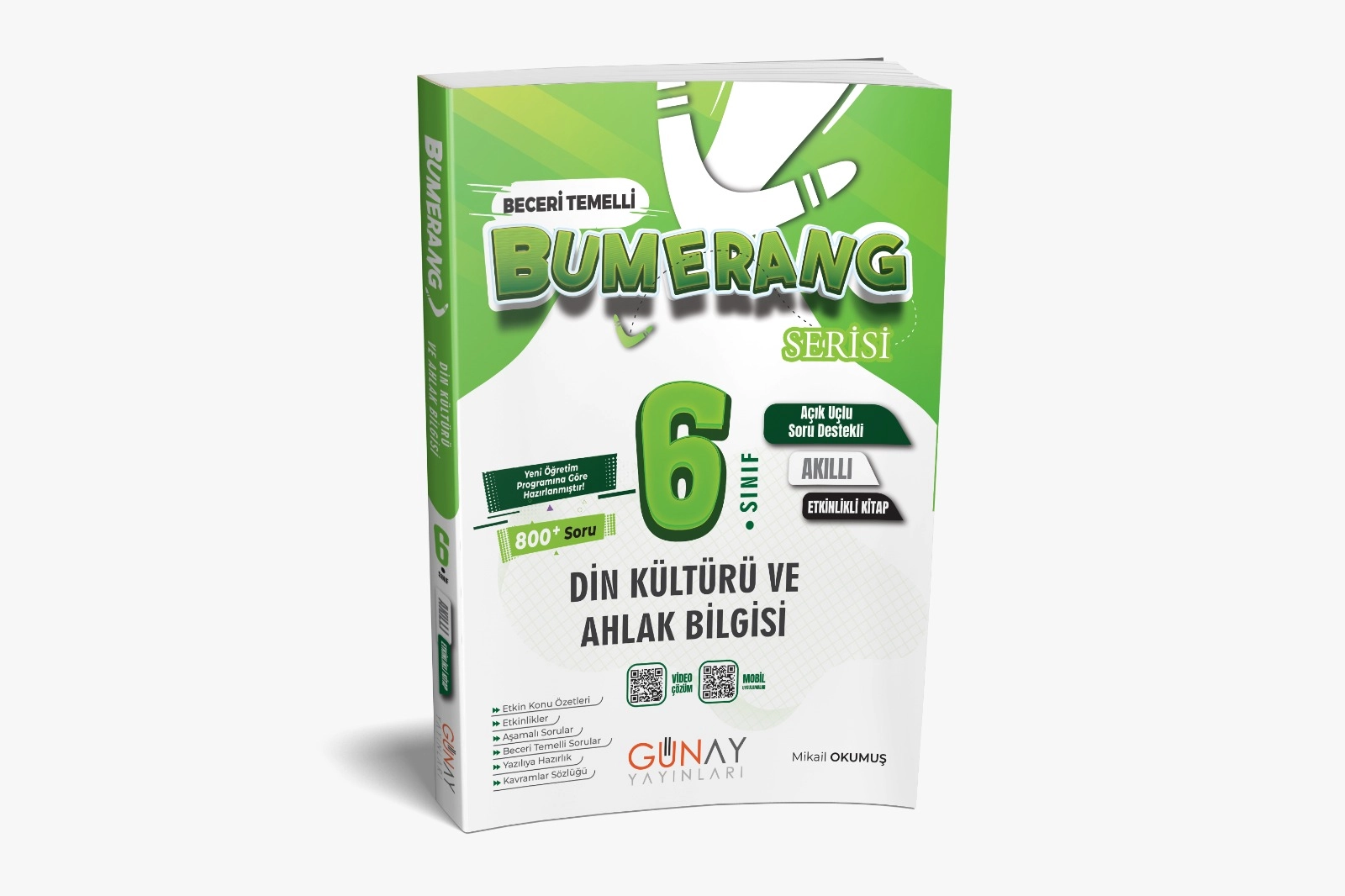 GÜNAY 6.SINIF BUMERANG DİN KÜLTÜRÜ VE AHLAK BİLGİSİ ETKİNLİKLİ AKILLI DEFTER KİTAP