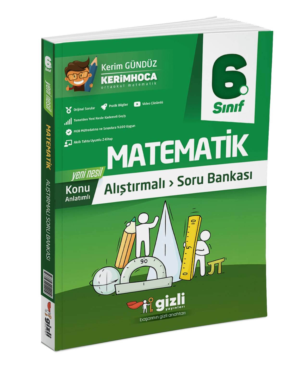 GİZLİ YAYINLARI 6.SINIF ALIŞTIRMALI MATEMATİK SORU BANKASI