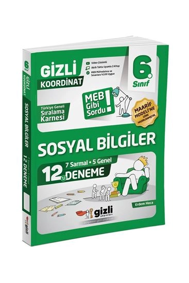 GİZLİ YAYINLARI 6.SINIF SOSYAL BİLGİLER DENEME