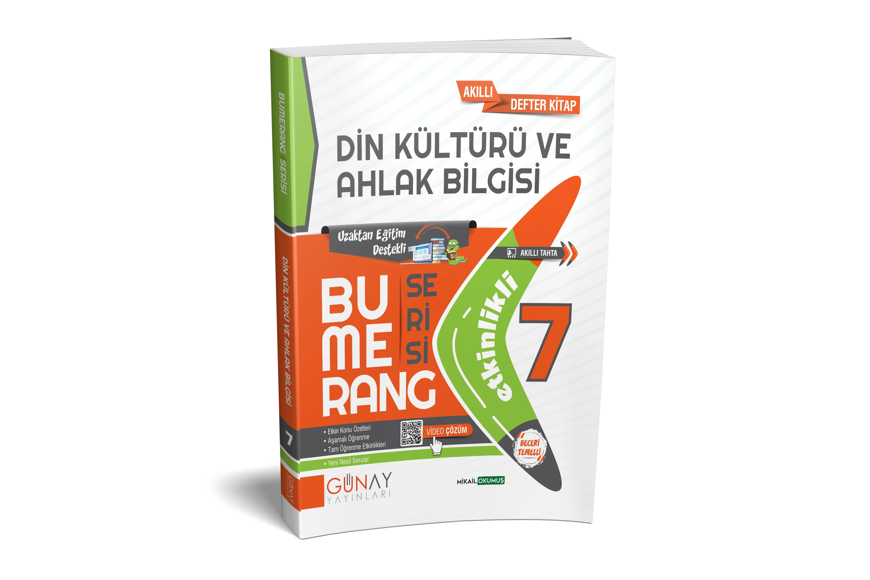 GÜNAY 7.SINIF BUMERANG DİN KÜLTÜRÜ VE AHLAK BİLGİSİ ETKİNLİKLİ AKILLI DEFTER KİTAP