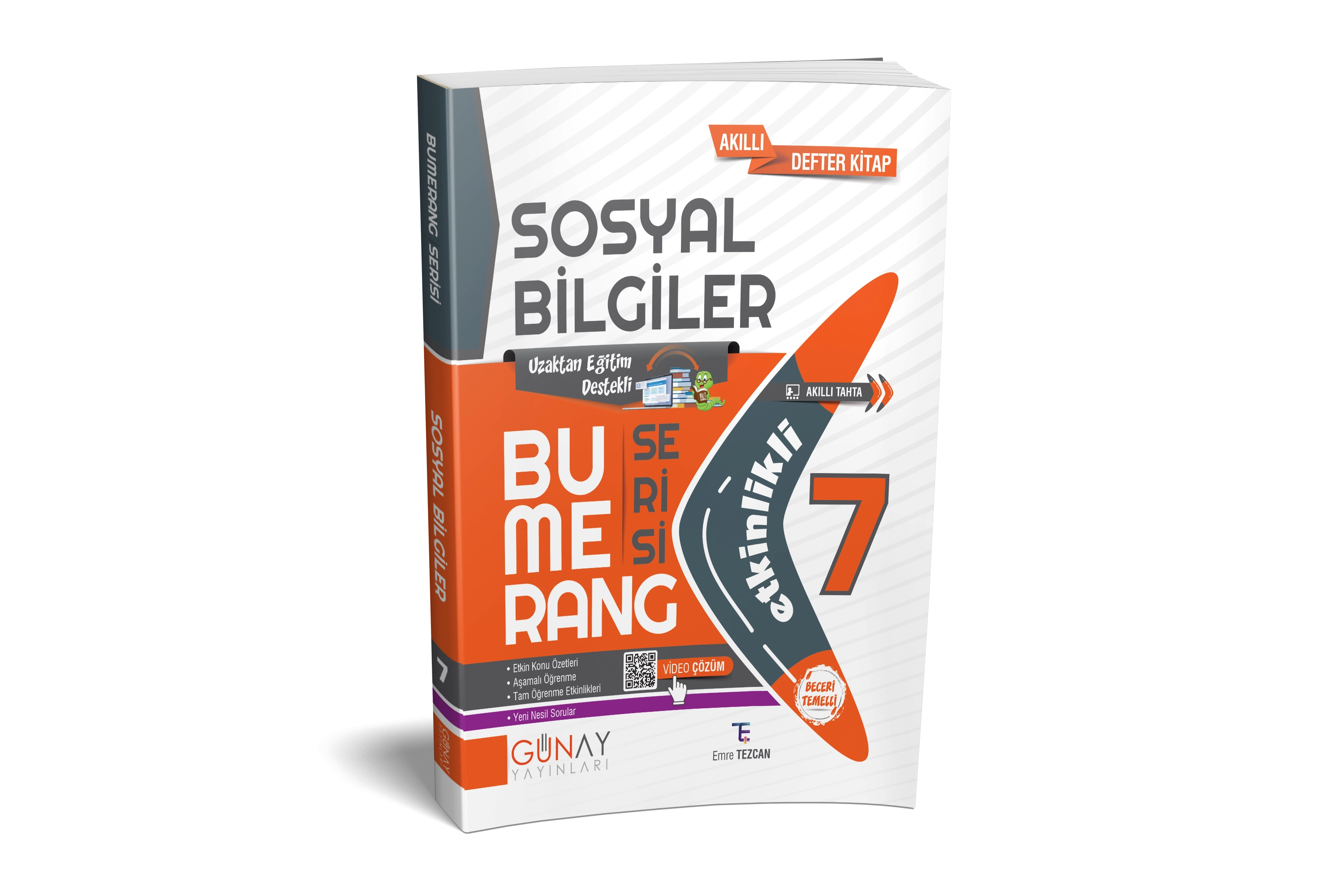 GÜNAY 7.SINIF BUMERANG SOSYAL BİLGİLER ETKİNLİKLİ AKILLI DEFTER KİTAP