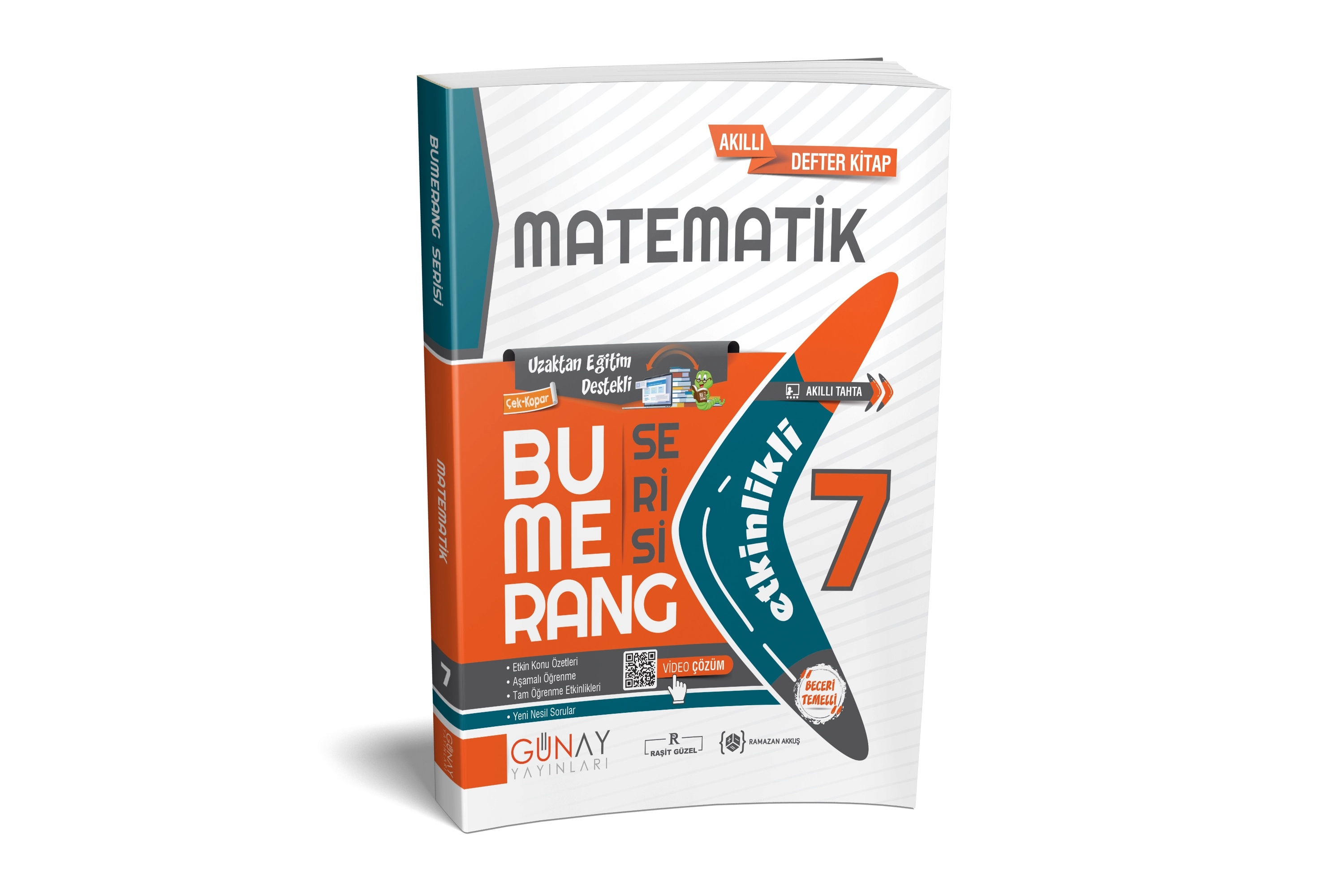 GÜNAY 7.SINIF BUMERANG MATEMATİK ETKİNLİKLİ AKILLI DEFTER KİTAP