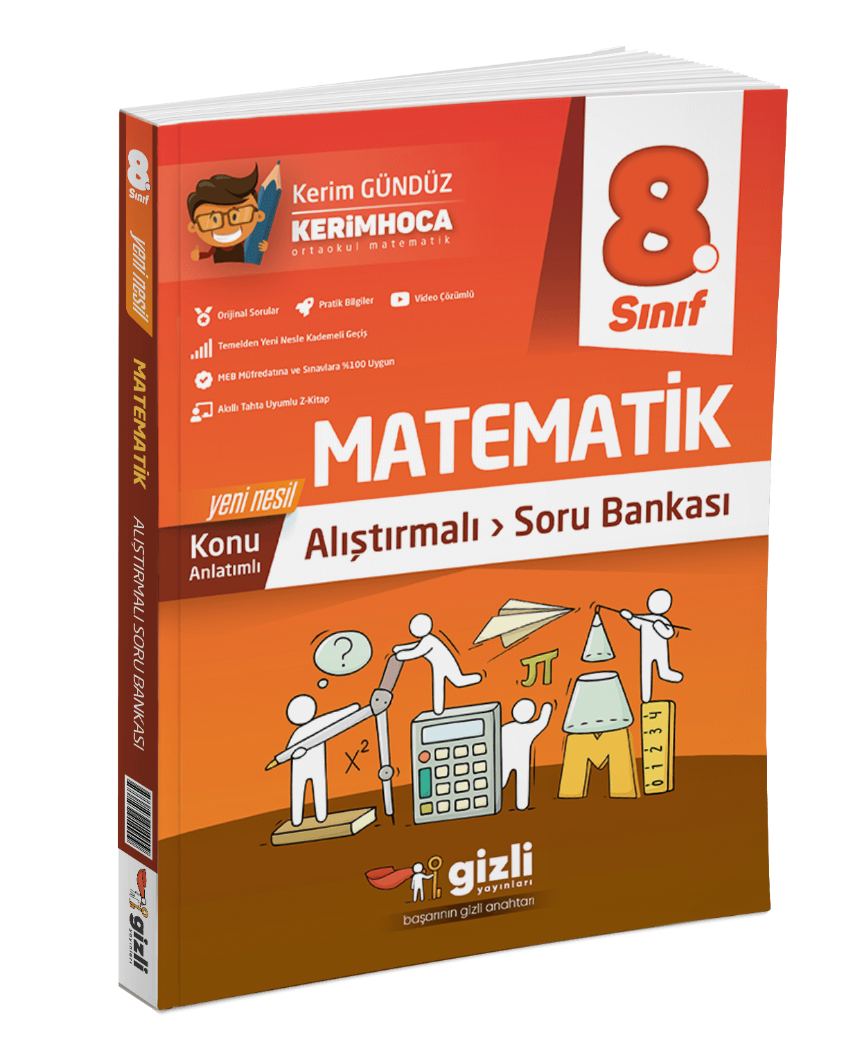 GİZLİ YAYINLARI 8.SINIF ALIŞTIRMALI MATEMATİK SORU BANKASI