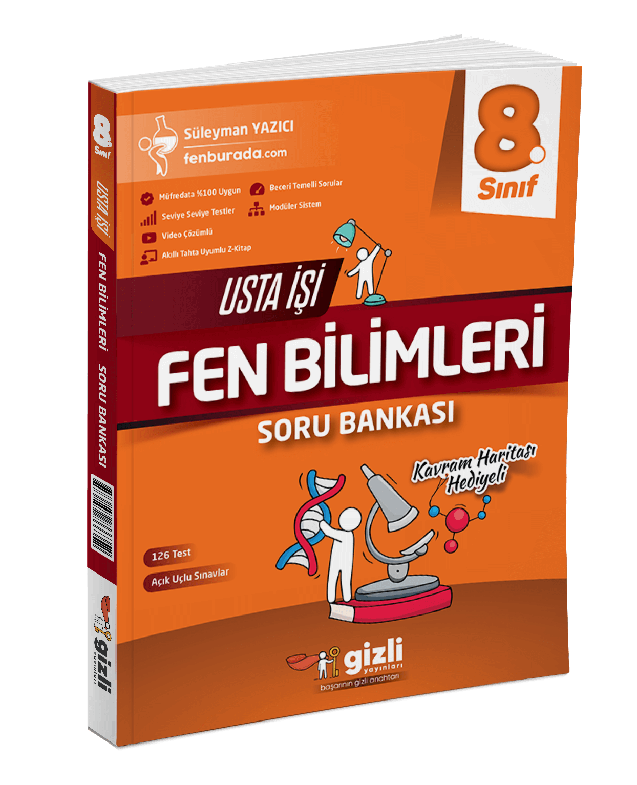 GİZLİ YAYINLARI 8.SINIF USTA İŞİ FEN BİLİMLERİ SORU BANKASI