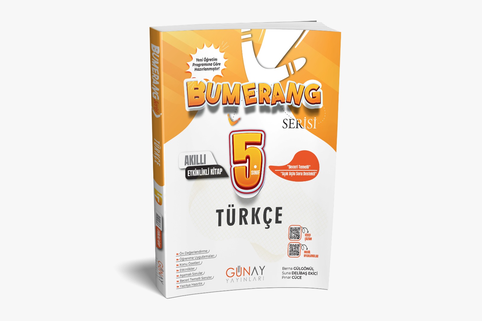 GÜNAY 5.SINIF BUMERANG TÜRKÇE ETKİNLİKLİ AKILLI DEFTER KİTAP
