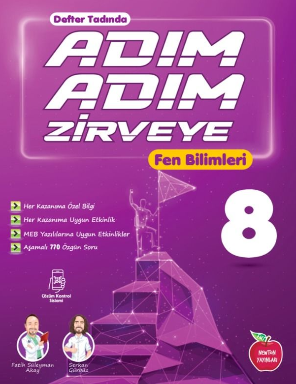 NEWTON 8.SINIF ADIM ADIM ZİRVEYE FEN BİLİMLERİ ETKİNLİKLİ SORU BANKASI