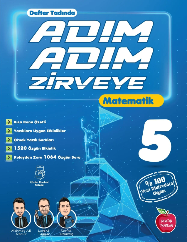 NEWTON 5.SINIF ADIM ADIM ZİRVEYE MATEMATİK ETKİNLİKLİ SORU BANKASI