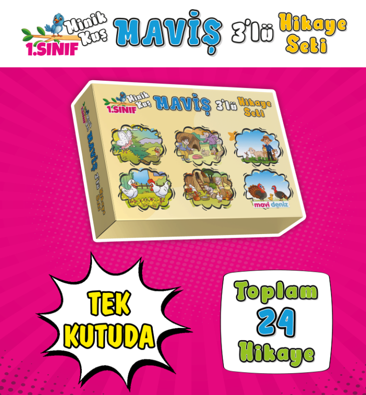 MAVİ DENİZ MİNİK KUŞ MAVİŞ 3’LÜ OKUMA SETİ