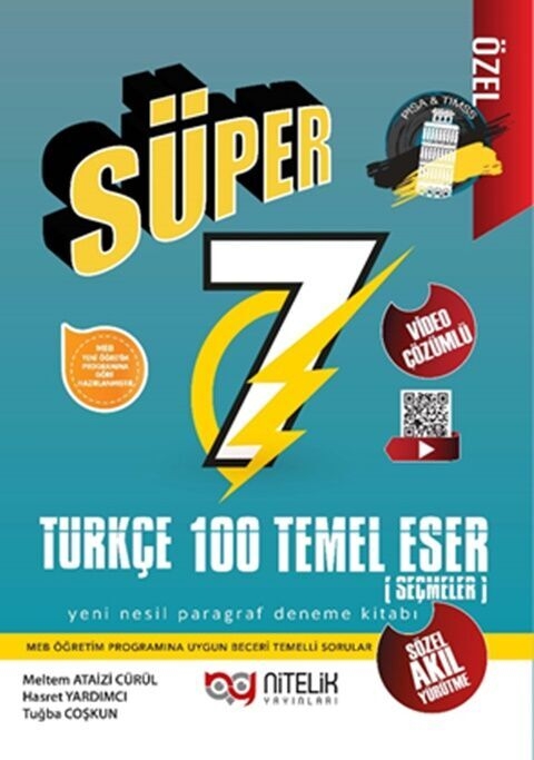 NİTELİK 7.SINIF SÜPER TÜRKÇE 100 TEMEL ESER (B) SORU BANKASI
