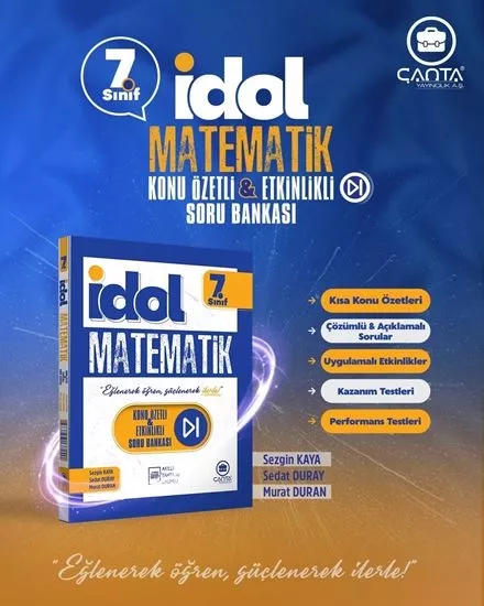 ÇANTA 7.SINIF İDOL MATEMATİK KONU ÖZETLİ SORU BANKASI
