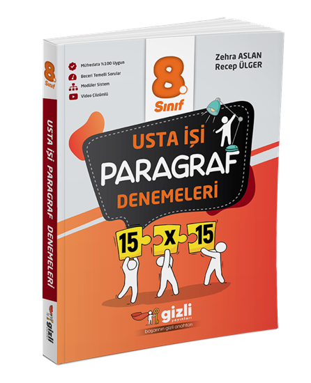GİZLİ YAYINLARI 8.SINIF USTA İŞİ PARAGRAF DENEMELERİ