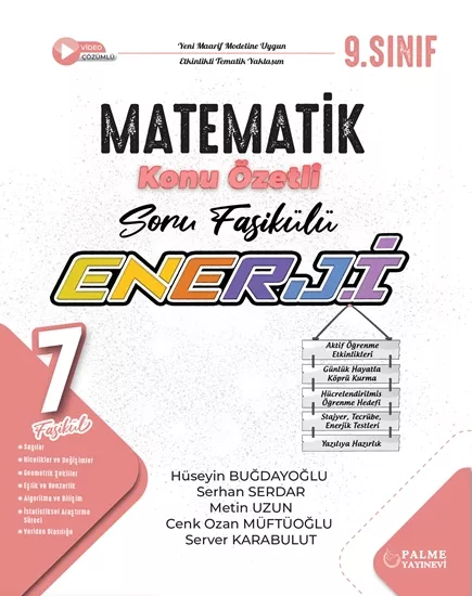 PALME 9.SINIF ENERJİ MATEMATİK KONU ÖZETLİ SORU FASİKÜLLERİ