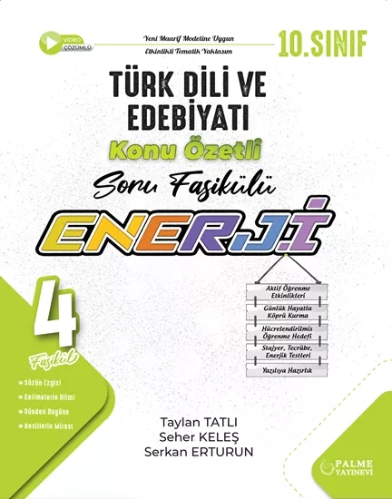 PALME 10.SINIF ENERJİ TÜRK DİLİ VE EDEBİYATI KONU ÖZETLİ SORU FASİKÜLLERİ