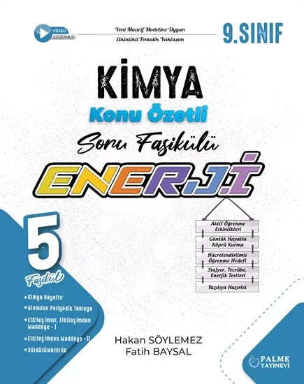 PALME 9.SINIF ENERJİ KİMYA KONU ÖZETLİ SORU FASİKÜLLERİ