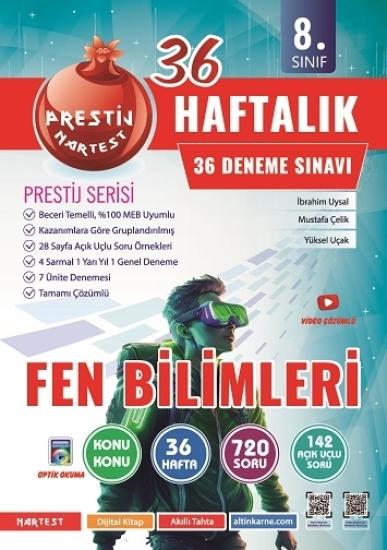 NARTEST 8.SINIF PRESTİJ FEN BİLİMLERİ 36 HAFTALIK DENEME