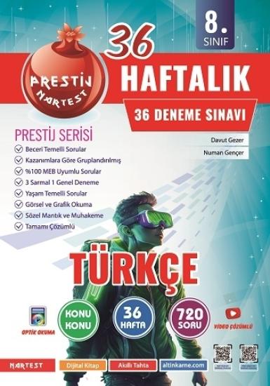 NARTEST 8.SINIF PRESTİJ TÜRKÇE 36 HAFTALIK DENEME