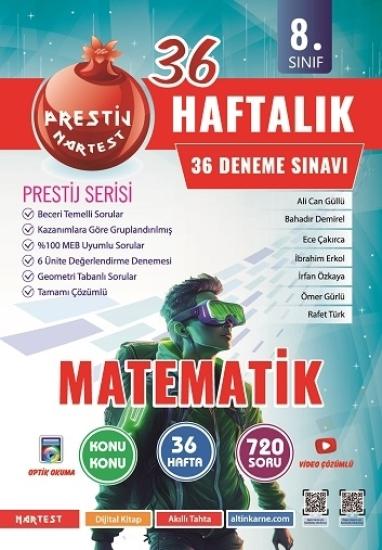 NARTEST 8.SINIF PRESTİJ MATEMATİK 36 HAFTALIK DENEME