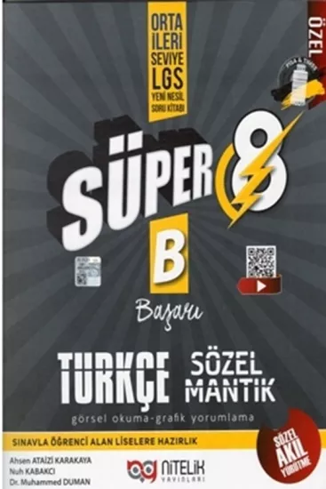 NİTELİK 8.SINIF SÜPER TÜRKÇE SÖZEL MANTIK (B) SORU BANKASI