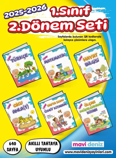 MAVİ DENİZ 1.SINIF 2.DÖNEM EĞİTİM SETİ