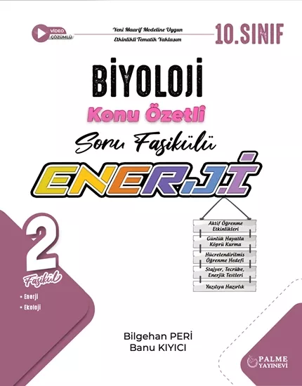 PALME 10.SINIF ENERJİ BİYOLOJİ KONU ÖZETLİ SORU FASİKÜLLERİ