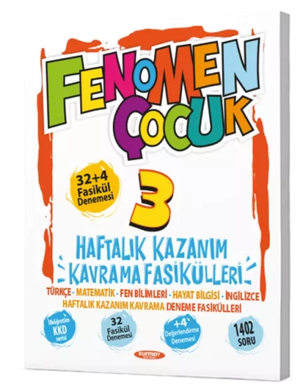 FENOMEN ÇOCUK 3.SINIF HAFTALIK KAZANIM KAVRAMA FASİKÜLLERİ (32+4 DENEME)