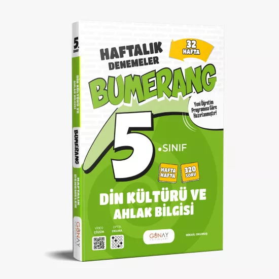 GÜNAY 5.SINIF BUMERANG DİN KÜLTÜRÜ VE AHLAK BİLGİSİ 32 HAFTALIK DENEMELER