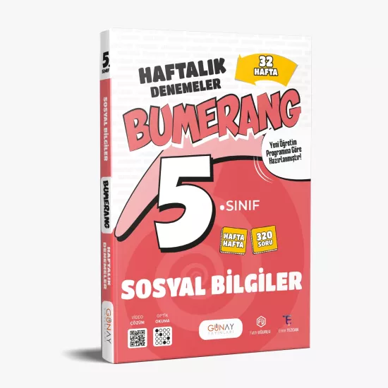 GÜNAY 5.SINIF BUMERANG SOSYAL BİLGİLER 32 HAFTALIK DENEMELER