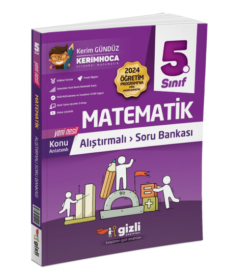 GİZLİ YAYINLARI 5.SINIF ALIŞTIRMALI MATEMATİK SORU BANKASI