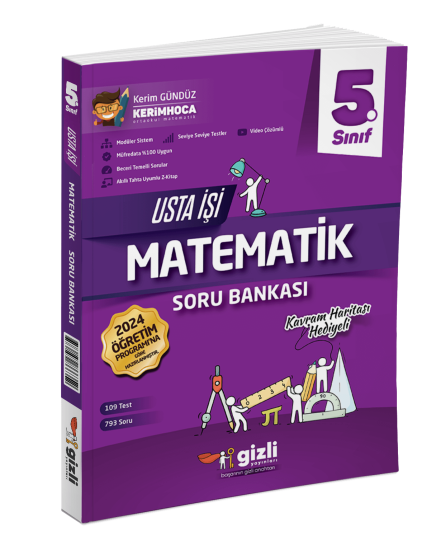 GİZLİ YAYINLARI 5.SINIF USTA İŞİ MATEMATİK SORU BANKASI