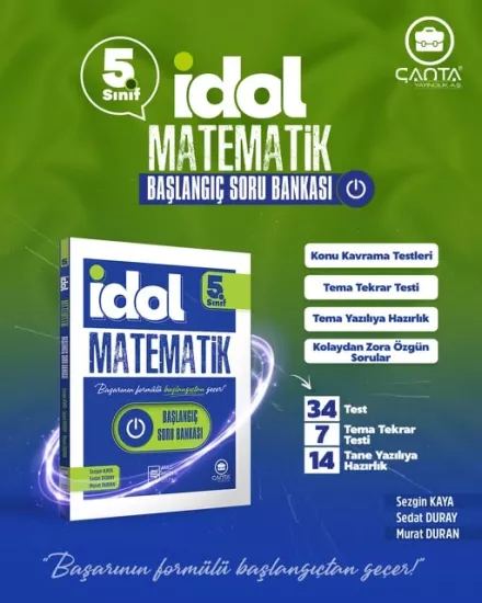 ÇANTA 5.SINIF İDOL MATEMATİK BAŞLANGIÇ SORU BANKASI