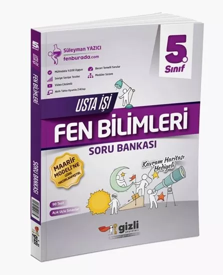 GİZLİ YAYINLARI 5.SINIF USTA İŞİ FEN BİLİMLERİ SORU BANKASI