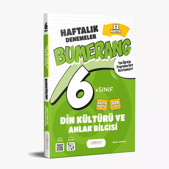 GÜNAY 6.SINIF BUMERANG DİN KÜLTÜRÜ VE AHLAK BİLGİSİ 32 HAFTALIK DENEMELER