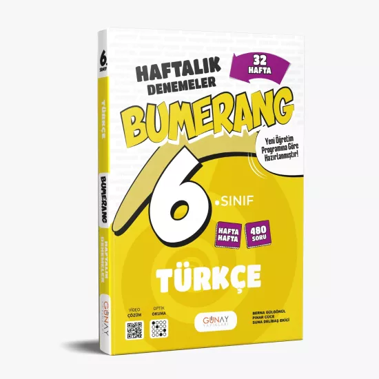 GÜNAY 6.SINIF BUMERANG TÜRKÇE 32 HAFTALIK DENEMELER