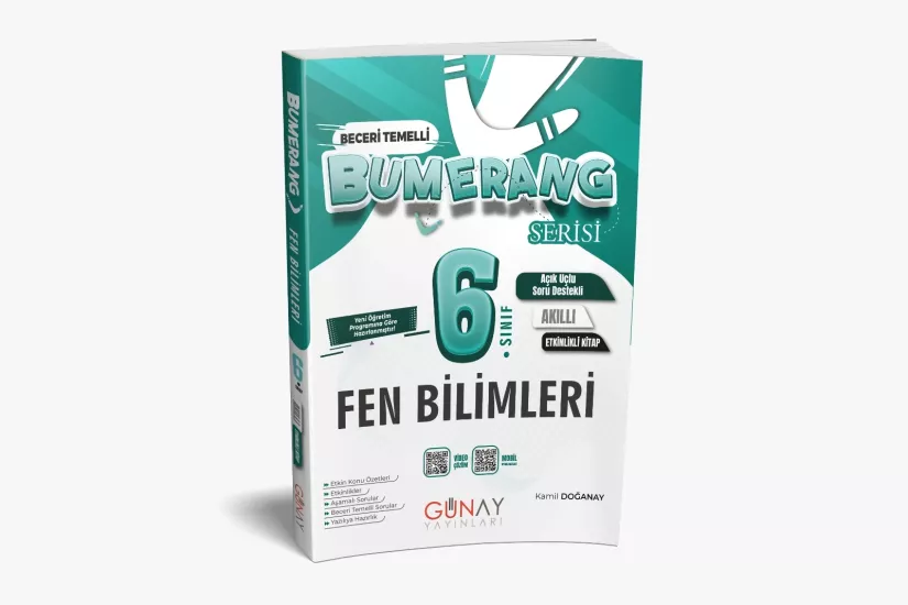 GÜNAY 6.SINIF BUMERANG FEN BİLİMLERİ ETKİNLİKLİ AKILLI DEFTER KİTAP