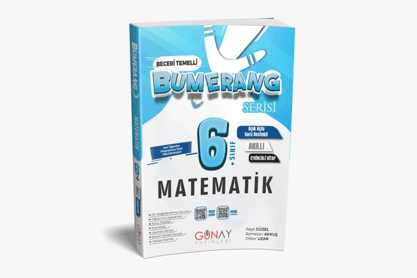 GÜNAY 6.SINIF BUMERANG MATEMATİK ETKİNLİKLİ AKILLI DEFTER KİTAP
