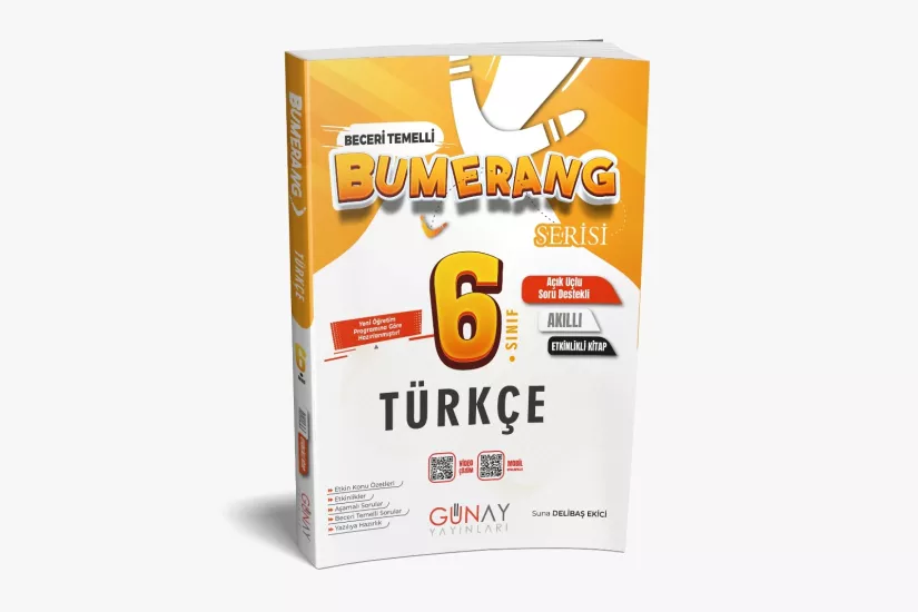 GÜNAY 6.SINIF BUMERANG TÜRKÇE ETKİNLİKLİ AKILLI DEFTER KİTAP