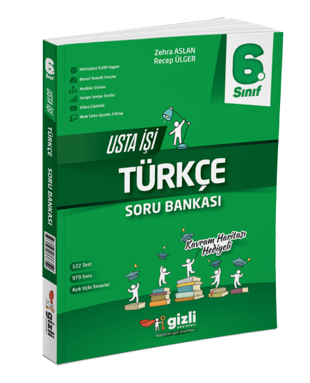 GİZLİ YAYINLARI 6.SINIF USTA İŞİ TÜRKÇE SORU BANKASI