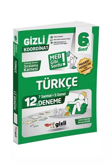 GİZLİ YAYINLARI 6.SINIF TÜRKÇE DENEME