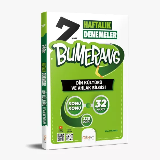 GÜNAY 7.SINIF BUMERANG DİN KÜLTÜRÜ VE AHLAK BİLGİSİ 32 HAFTALIK DENEMELER