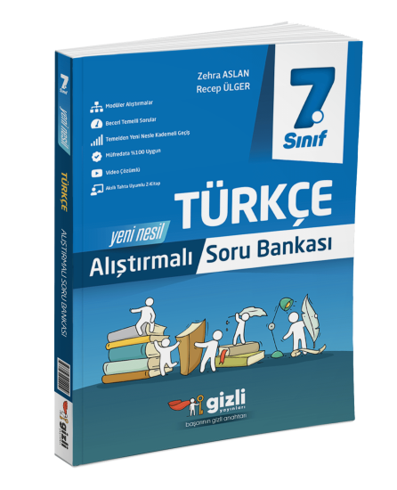GİZLİ YAYINLARI 7.SINIF ALIŞTIRMALI TÜRKÇE SORU BANKASI
