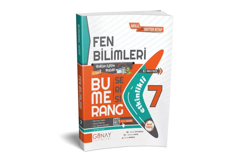 GÜNAY 7.SINIF BUMERANG FEN BİLİMLERİ ETKİNLİKLİ AKILLI DEFTER KİTAP
