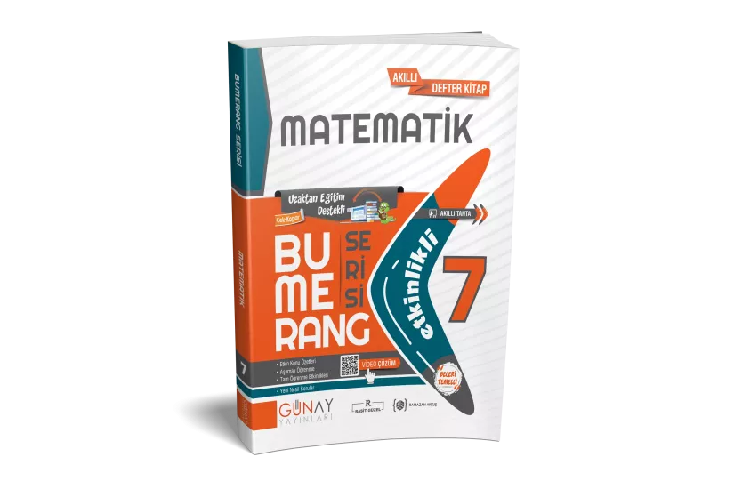 GÜNAY 7.SINIF BUMERANG MATEMATİK ETKİNLİKLİ AKILLI DEFTER KİTAP