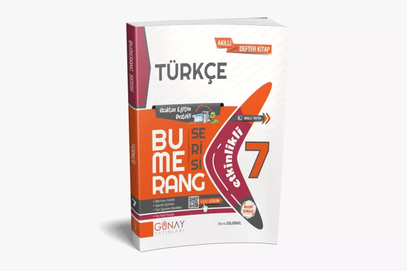 GÜNAY 7.SINIF BUMERANG TÜRKÇE ETKİNLİKLİ AKILLI DEFTER KİTAP