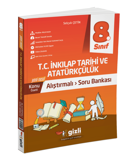 GİZLİ YAYINLARI 8.SINIF ALIŞTIRMALI İNKILAP TARİHİ VE ATATÜRKÇÜLÜK SORU BANKASI
